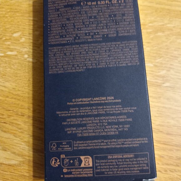 New Lancome Monsieur Big Waterproof Mascara Grand Volume Big Black 0.33 oz/10 ml - Picture 3 of 5